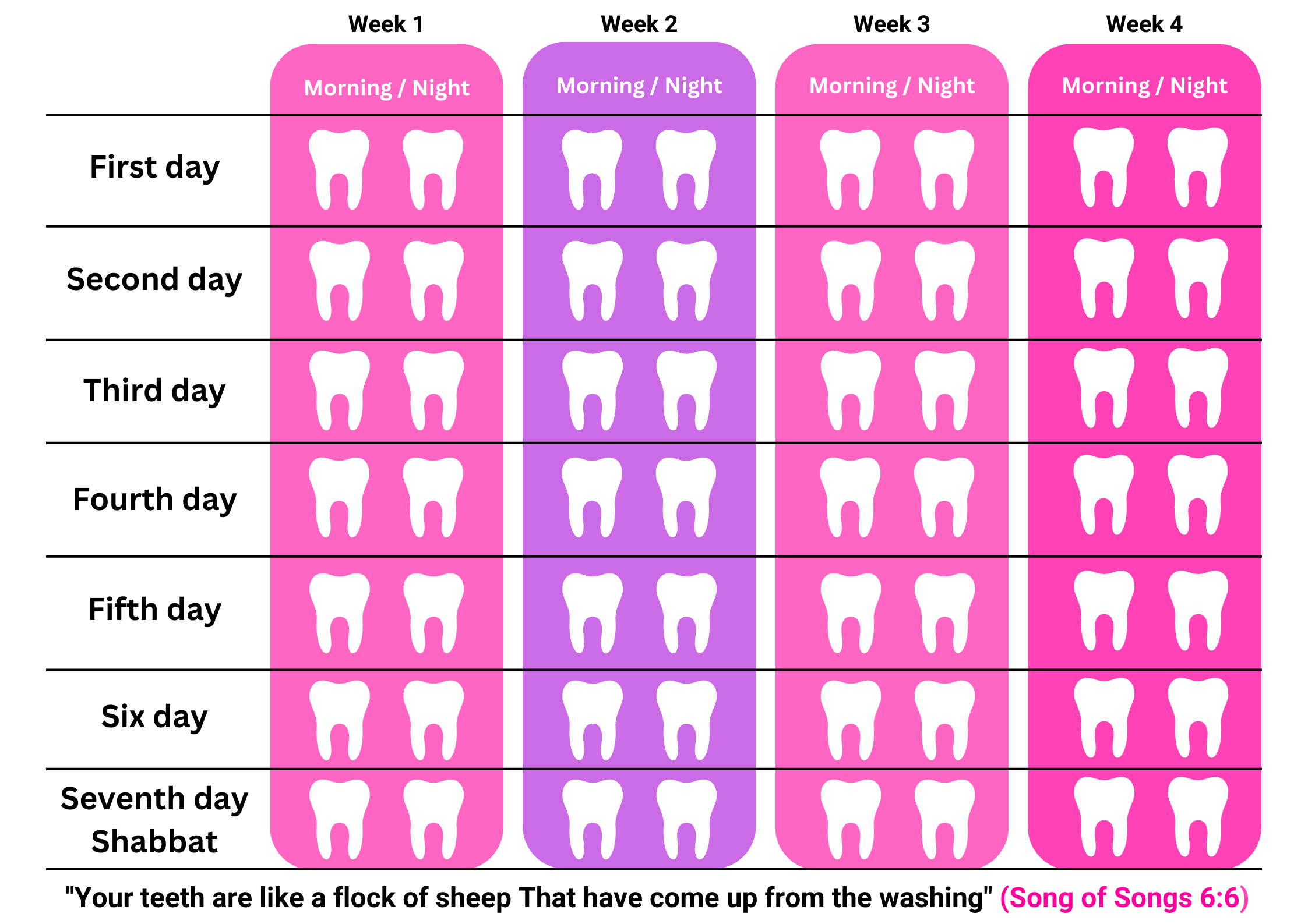 Teeth Brushing Chart