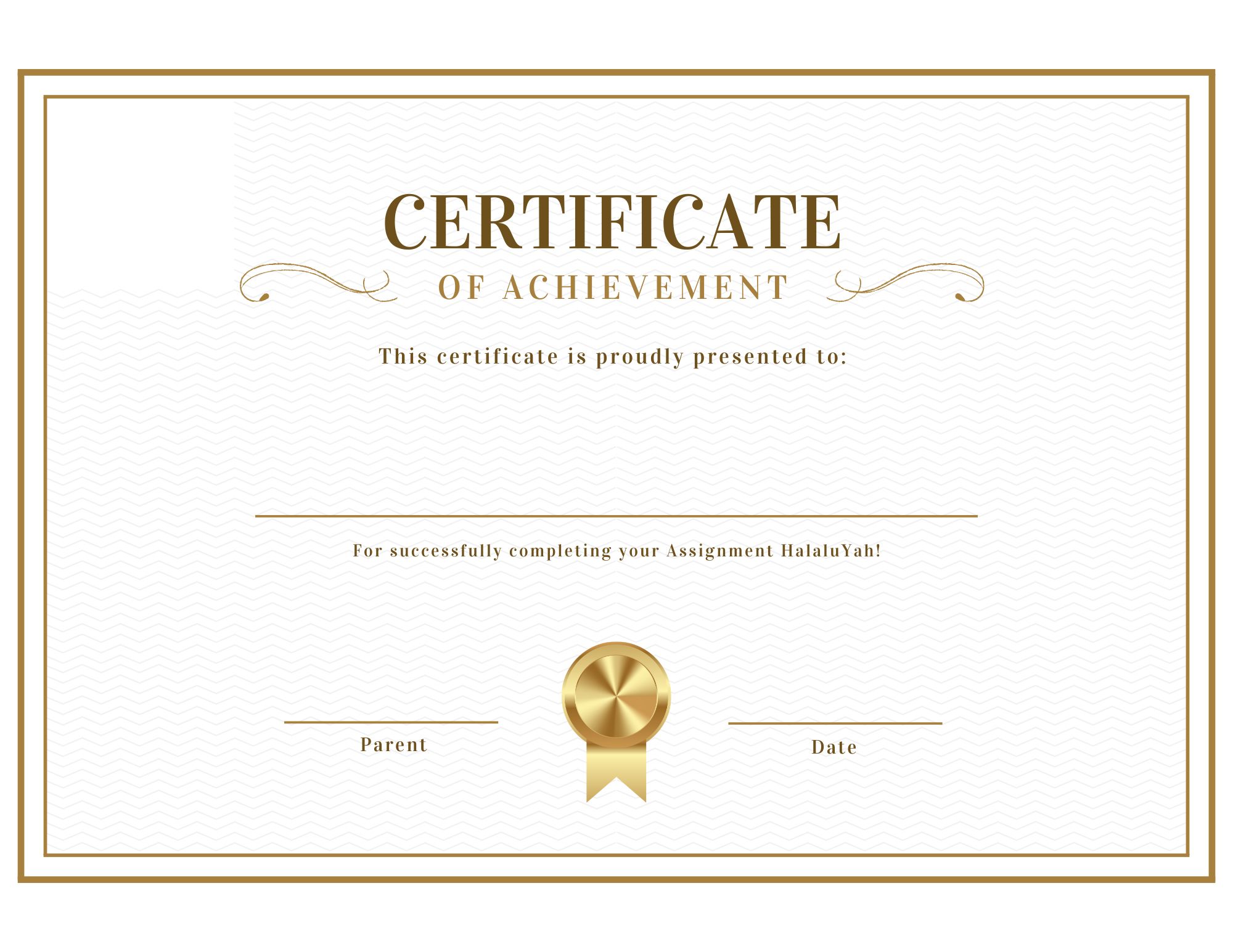 Achievement Certificate